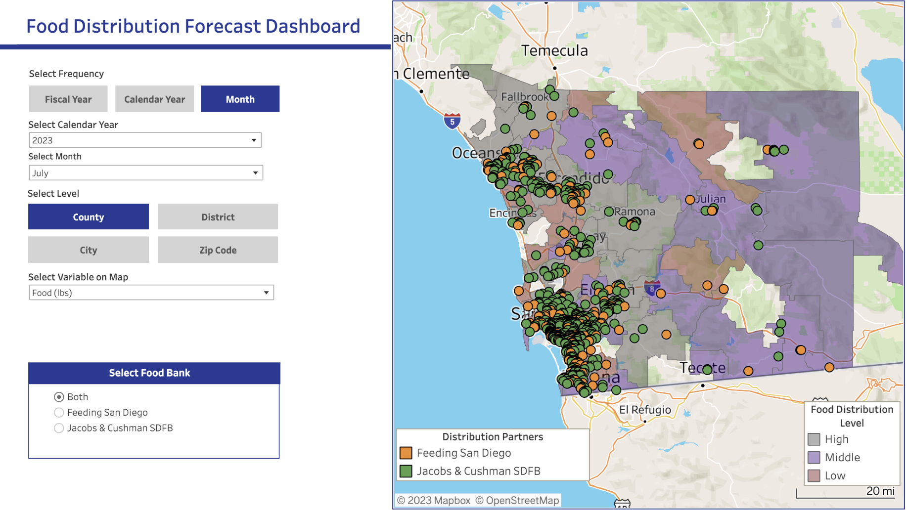 Food Bank Dashboard and Map